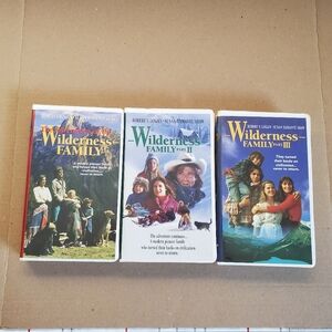 Adventures of the Wilderness Family VHS 3-PK Part 1 2 3 Hard Clamshell Cases